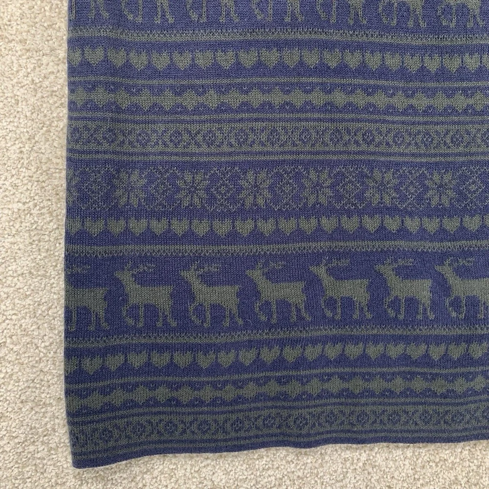 New VTG Y2K G21 Sweater Mini Skirt XL Christmas Fair Aisle Deer Cottage Core‎